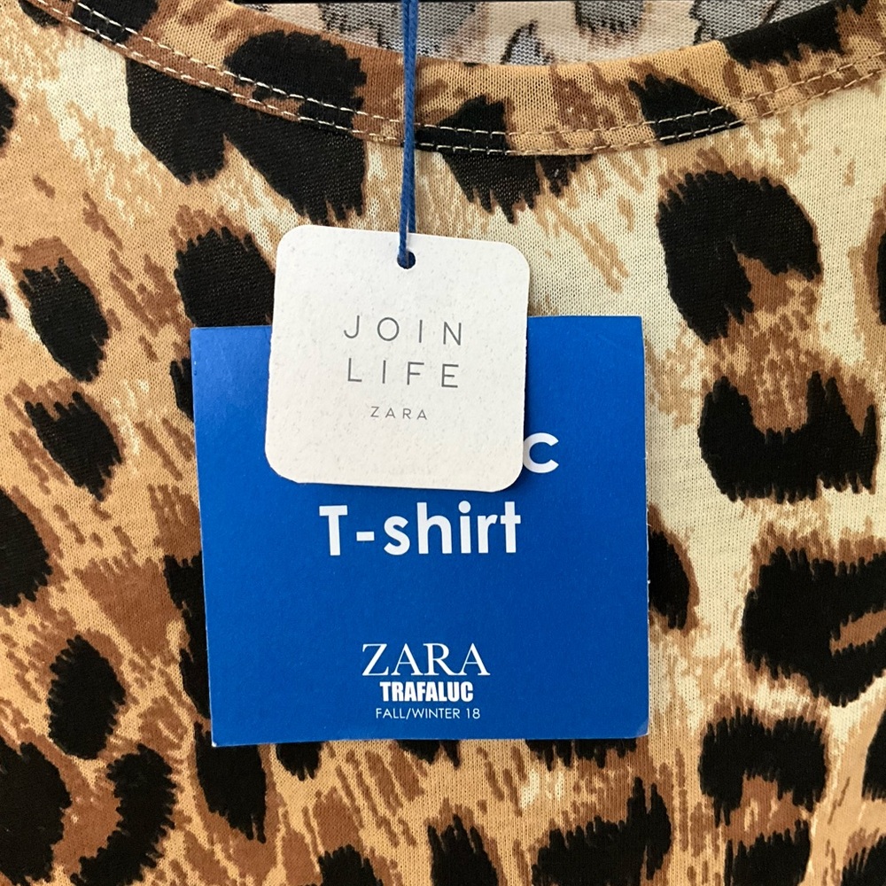 Zara Animal Print Tee, Large, NWT, Free Jewelry Gift Included! - Picture 3 of 6